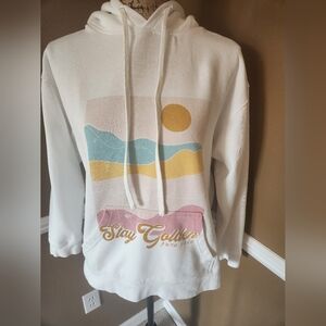 Pura Vida White Hoodie with Colorful Graphic